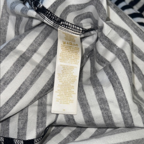 Kate Spade Black & White Striped Brushed Twill Pajama Set | NWOT | - Picture 8 of 11